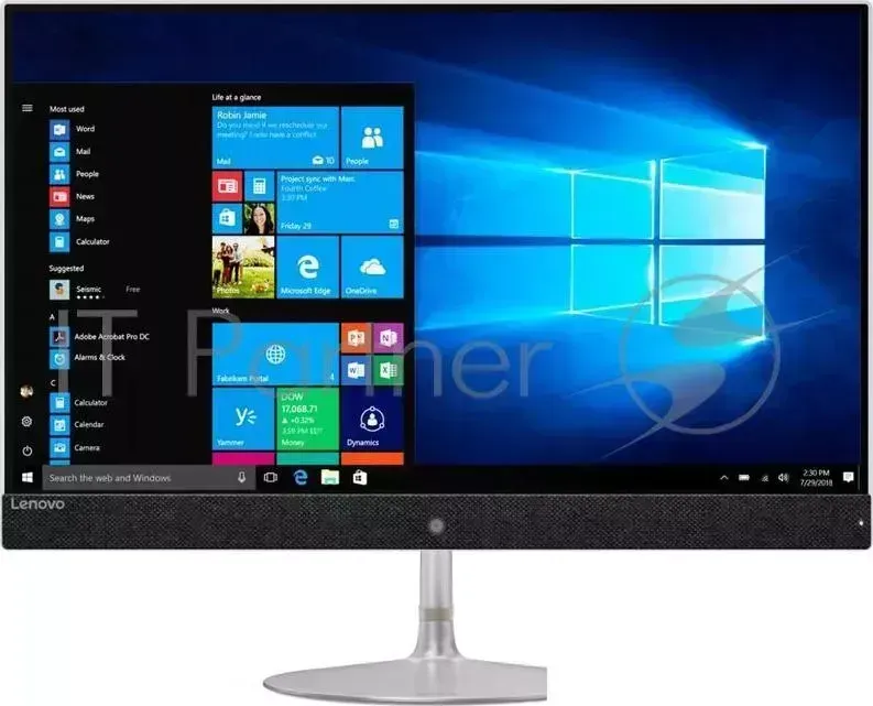 Моноблок LENOVO IdeaCentre AIO730S 24IKB 23.8'' FHD 1920x1080 /TOUCH/Intel Core i5 8250U 1.60GHz Quad/8GB/256GB SSD/GMA HD/noDVD/WiFi/BT4.0/CR/KB MOUSE WLS /W10H/1Y/