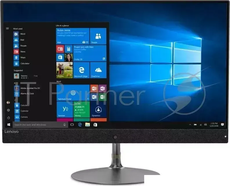 Моноблок LENOVO IdeaCentre AIO 730S 24IKB Monitor stand 23.8" 1920x1080 /Intel Core i3 7020U 2.3Ghz /4096Mb/256SSDGb/noDVD/Int:Intel HD Graphics 620/BT/WiFi/war 1y/4