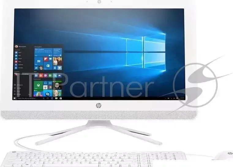 Моноблок HP 20-c405ur AiO  19.5"(1920x1080)/Intel Core i3 7130U(2.7Ghz)/4096Mb/1000Gb/DVDrw/Int:Intel HD Graphics 600/war 1y/Snow White/W10 + USB KBD Hewlett-Packard HP i3 HD + ,