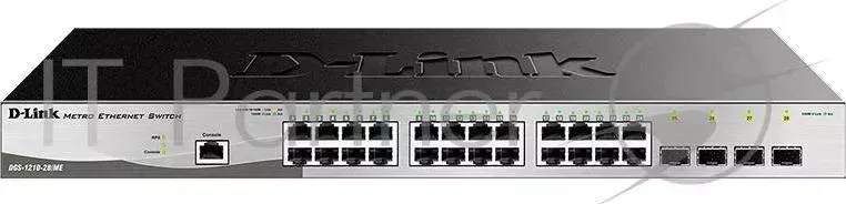 Коммутатор D-LINK D Link DGS 1210 28/ME/P/B1A, L2 Managed Switch with 24 10/100/1000Base T ports and 4 1000Base X SFP ports.16K Mac address, 802.3x Flow Con