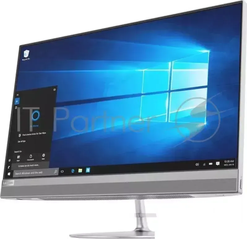 Моноблок LENOVO IdeaCentre 520 24IKU 23.8" Full HD i3 7020U 2.3 /4Gb/1Tb 7.2k/DVDRW/Free DOS/GbitEth/WiFi/BT/ /мышь/Cam/серебристый 1920x1080