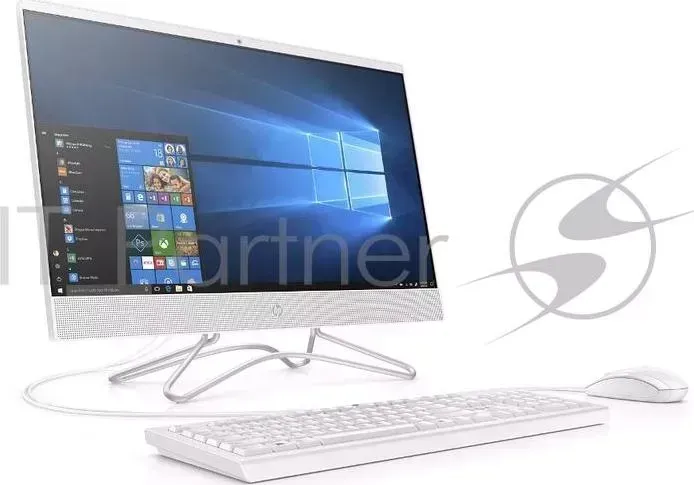 Моноблок HP 24-f0022ur AiO  23.8"(1920x1080)/Intel Core i3 8130U(Ghz)/4096Mb/1000Gb/DVDrw/Int:Intel HD Graphics 620/war 1y/Snow White/DOS + USB KBD, Hewlett-Packard HP i3 HD + US