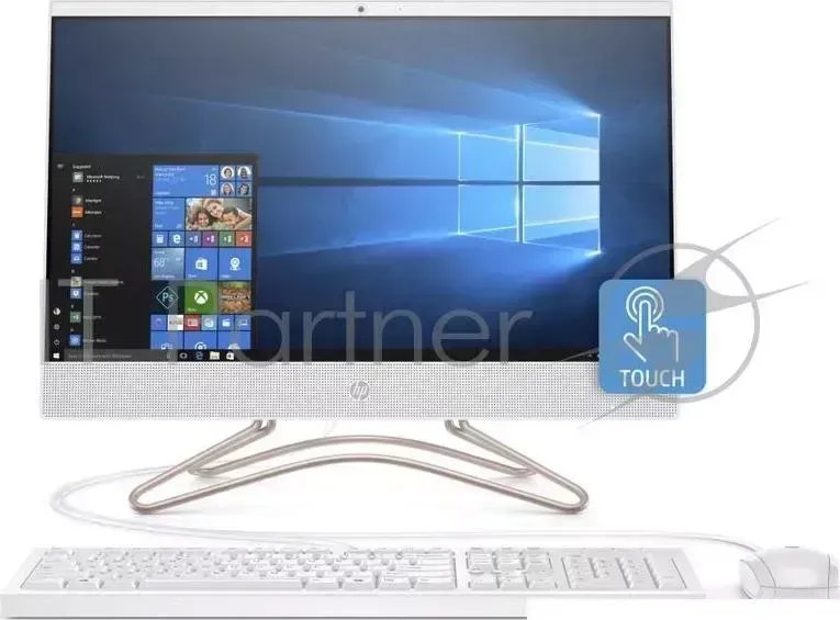 Моноблок HP 22-c0041ur  21.5"(1920x1080)/Touch/Intel Core i7 8700T(Ghz)/8192Mb/1000+256PCISSDGb/noDVD/Ext:nVidia GeForce MX110(2048Mb)/war 1y/Snow Wh Hewlett-Packard HP i7 Whit