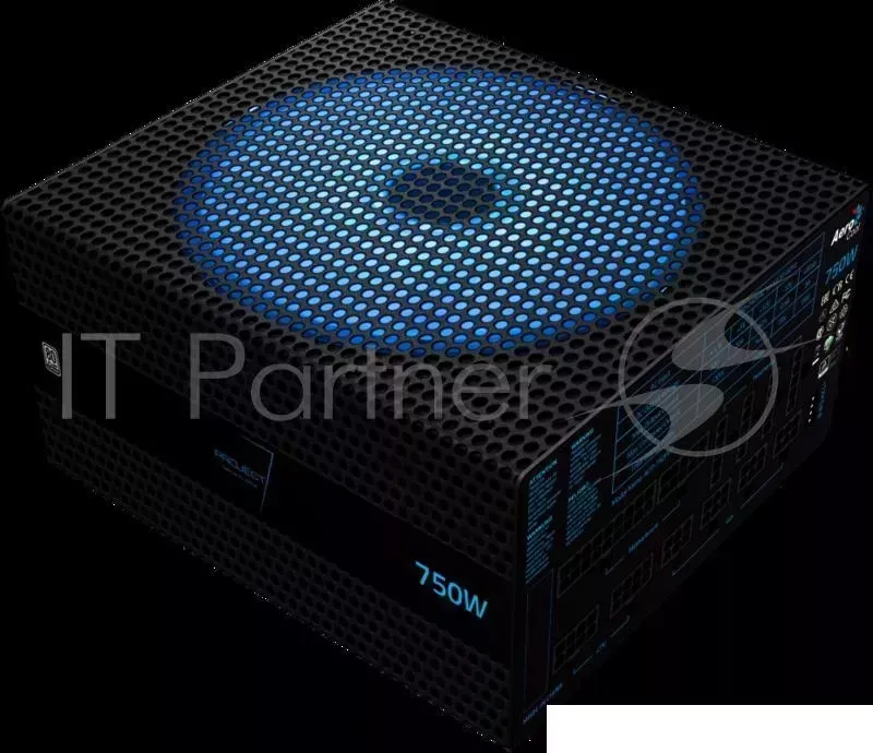 Блок питания Aerocool 750W Retail ACP-750FP7 [P7-750W Platinum] , модульный, ATX v2.31, 80+ Platinum, RGB fan 14cm 16,8 млн цветов (с хабом P7-H1), 6x AEROCOOL [P7- , 6x