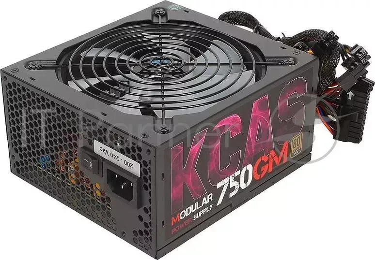 Блок питания Aerocool KCAS-750GM RGB (ATX 2.3, 750W, Active PFC, 140mm fan, Cable Management, 80 PLUS GOLD) Box AEROCOOL 80