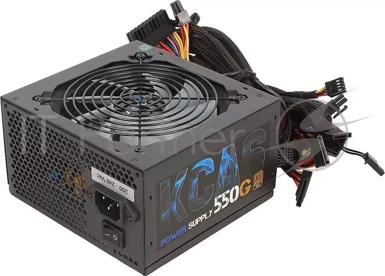 Блок питания Aerocool KCAS-550G RGB (ATX 2.4, 550W, Active PFC, 120mm fan, 80 PLUS GOLD) Box AEROCOOL 80