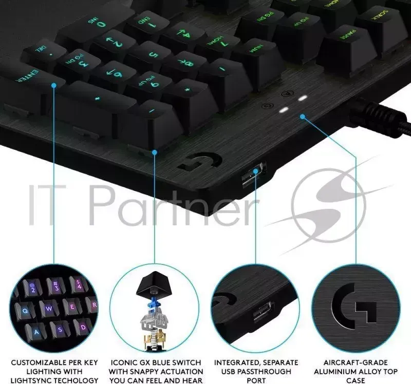 Клавиатура LOGITECH G513 GX Blue CLICKY