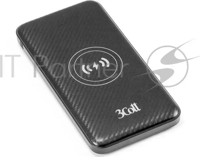 Внешний аккумулятор 3Cott 3C PB 80TC, Беспроводная, Type C, 8000 мАч, вх.: micro USB 5В2.0А, Type C 5В2.0А, вых USB 1/2: 5В1.0А/5В2.0А, беспр.: 5В1.0А
