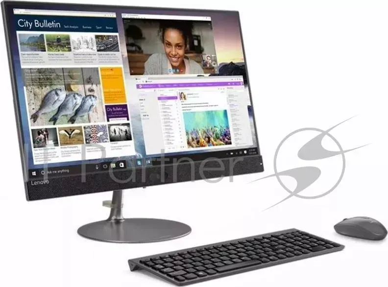 Моноблок LENOVO IdeaCentre 730S 24IKB 23.8" Full HD i5 8250U 1.6 /8Gb/1Tb 5.4k/SSD256Gb/Optane16Gb/Windows 10/GbitEth/WiFi/BT/ /мышь/Cam/темно серый 1920x10