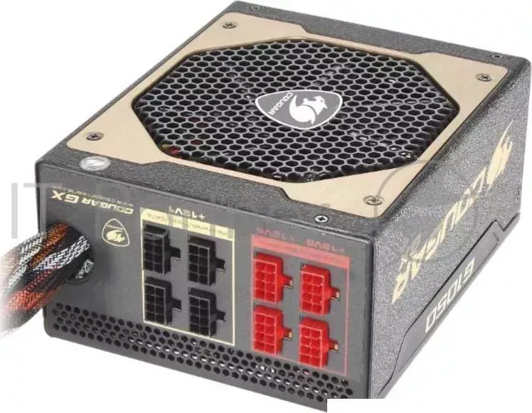 Блок питания Cougar GX1050, 1050W, 80 Plus Gold , 20 4P, вентилятор 12cm, Active PFC, EU Power cord, SATA*10, PCI E 6 2 P*6, ATX/ EPS 12V*8 8 4 4