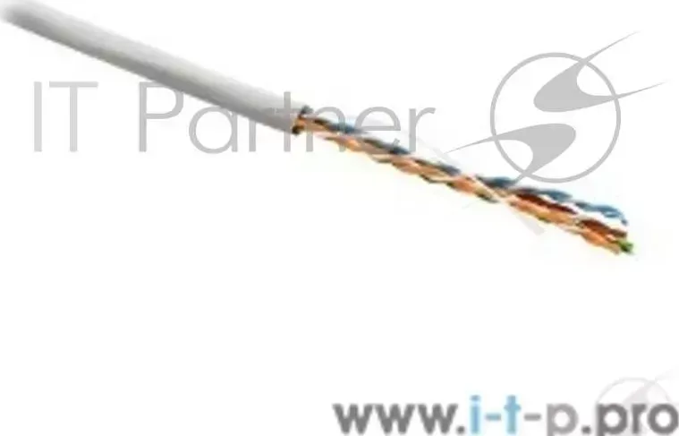 Кабель витая пара Hyperline UUTP4 C5E S24 IN PVC GY 305 UTP4 C5E SOLID GY 305 305 м , неэкранированная U/UTP, категория 5e, 4 пары 24 AWG , одножильный solid , PVC, 20 C