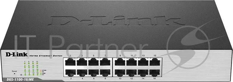 Коммутатор 16PORT 1000M DGS-1100-16/ME/B2A D-LINK