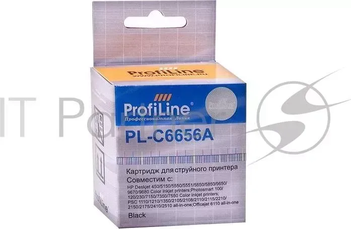 Картридж PL-C6656A для принтеров HP DJ 450/2400/5550/7150/7350/7550/PSC/1110/OJ 4105/Fax 1240 Black пигмент PROFILINE HP DJ ProfiLine