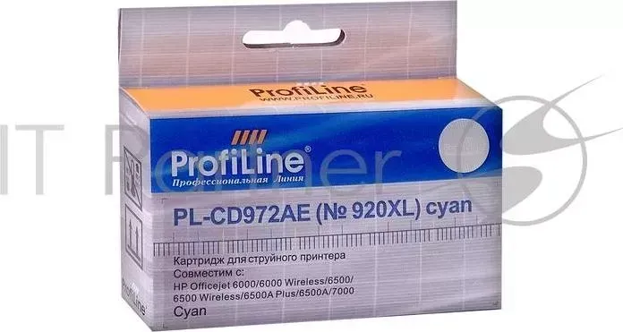 Картридж PL-CD972AE №920XL для принтеров HP officejet 6000/6500/7000 Cyan водн PROFILINE HP ProfiLine