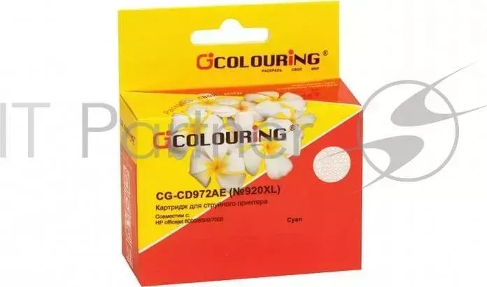 Картридж CG-CD972AE №920XL для принтеров HP officejet 6000/6500/7000 Cyan водн COLOURING HP