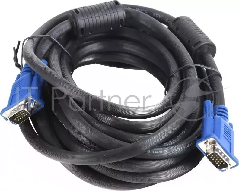 Кабель VGA 5м AOpen 2 фильтра, монитор-SVGA card 15M-15M, ACG341AD-5M Aopen ACG341AD 5M монитор S 15M 15M 2 фильтра