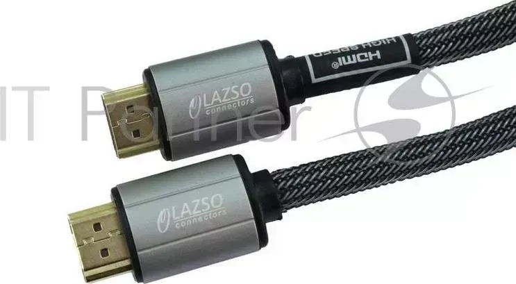 Кабель видео LAZSO WH 111 B HDMI m /HDMI m 1м. Позолоченные контакты черный