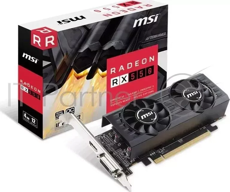 Видеокарта PCIE16 RX 550 4GB GDDR5 RX 550 4GT LP OC MSI RX RX LP OC