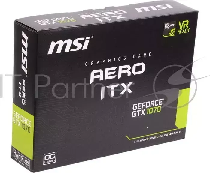 Видеокарта PCIE16 GTX1070 8GB GDDR5 GTX 1070 AERO ITX 8G OC MSI 8G OC