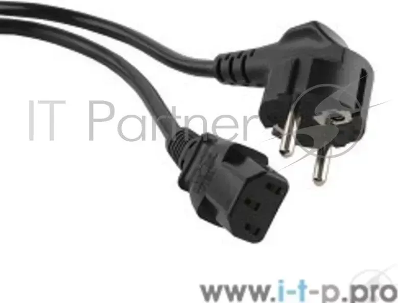 Кабель Hyperline PWC IEC13 SHM 0.5 BK компьютера Shucko C13 3x0.75 , 0.5м