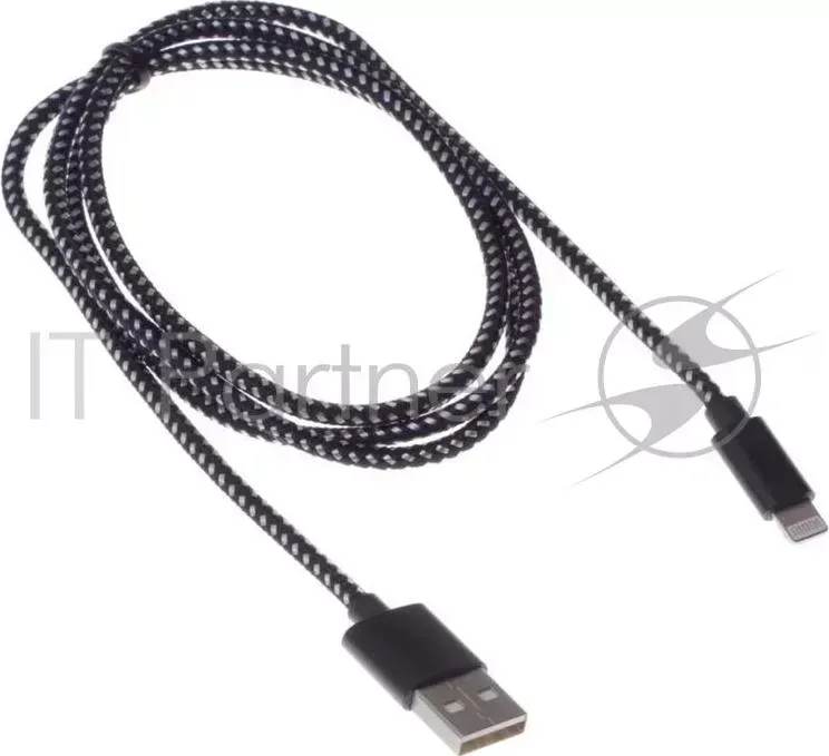 Кабель Buro Braided BHP RET LGHT-B-BR USB A(m) Lightning (m) 1м черный