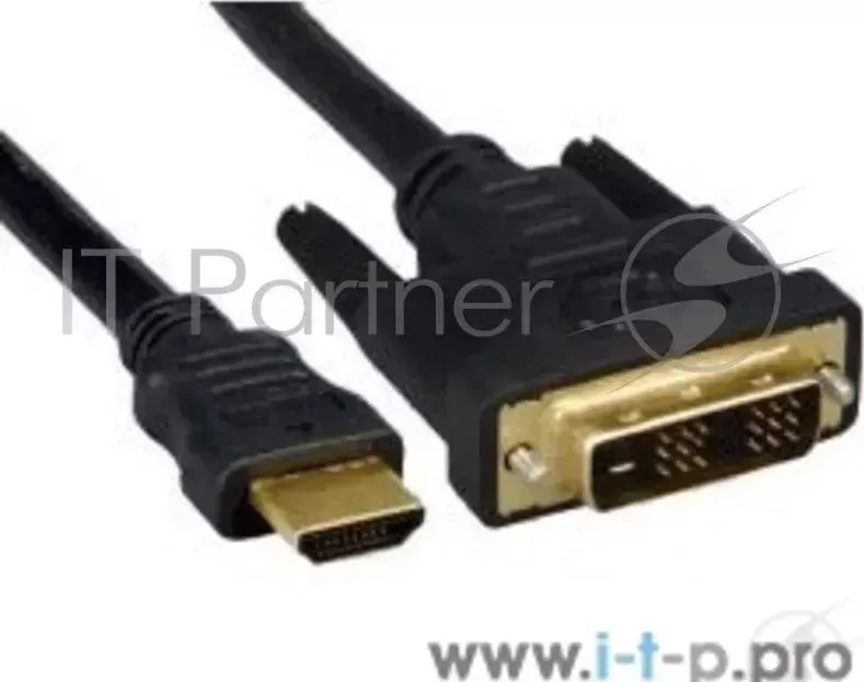 Кабель HDMI-DVI GEMBIRD , 7.5м, 19M/19M, single link, черный, позол.разъемы,экран CC DVI 7.5MC
