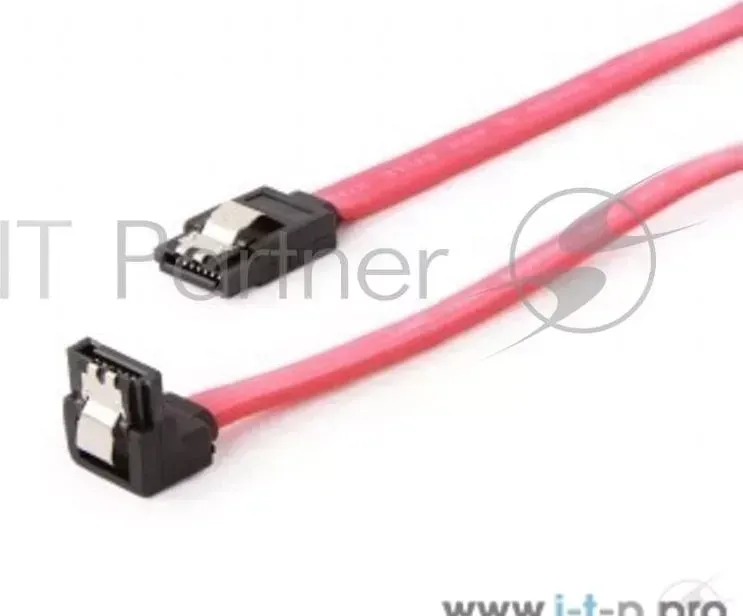 Кабель Cablexpert Кабель интерфейсный SATA, 80см, угловой разъем, 7pin/7pin, защелка (CC-SATAM-DATA90-0.8M) GEMBIRD CC SATAM DATA90 0.8M