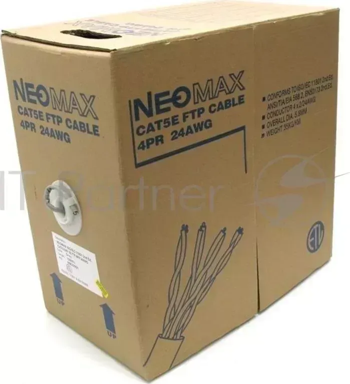 Кабель NEOMAX NM20001 FTP cat.5e, 4 пары, 305м 0.52мм