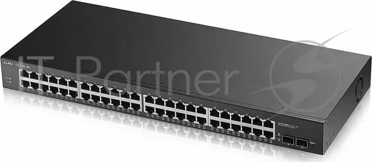 Коммутатор ZyXEL GS1900-48 Gigabit Ethernet с 48 разъемами RJ-45 и 2 SFP-слотами ZyXEL с 48 и 2