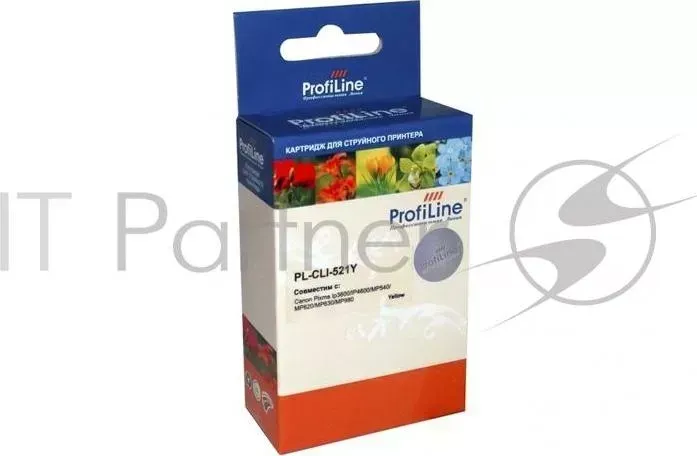 Картридж PL-CLI-521Y для принтеров Canon Pixma IP3600/IP4600/MP540/MP550/MP620/MP630/MP980 с чипом водн PROFILINE с ProfiLine