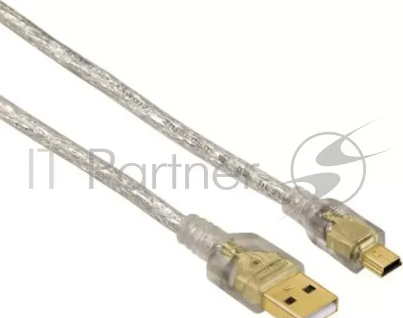 Кабель Hama H-41533 USB 2.0 A-mini B 1.8 м прозрачный 5зв HAMA B м