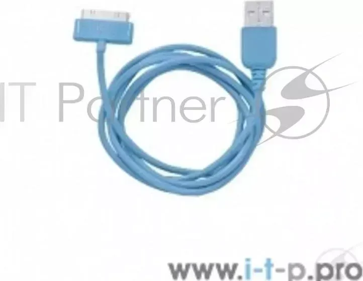Кабель 30-pin to USB Human Friends Super Link Rainbow C Blue, 1м, для Iphone 3G 3Gs 4 4s, iPad 1 2 3, iPod 5 g classic nano 1 g nano 2 g nano 3 g nano 4 g nano 5 g nano 6 g touch 1 g to