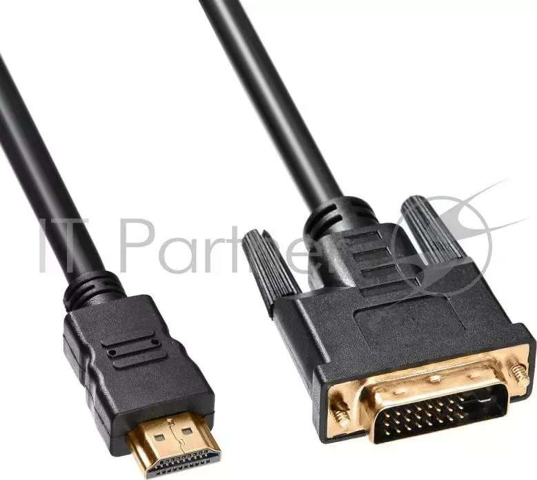 Кабель Buro HDMI-19M-DVI-D-3m 24M/19M 3м позолоченные контакты ферритовые кольца BURO -19M-DVI-D-3m