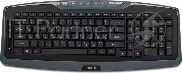 Клавиатура JET.A SlimLine K17 W Grey USB Бес мультимедийная слим с классической раскладкой и 14 клавишами быстрого доступа