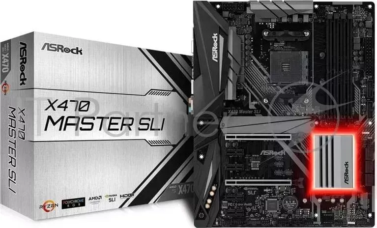 Материнская плата AMD X470 SAM4 ATX X470 MASTER SLI ASROCK