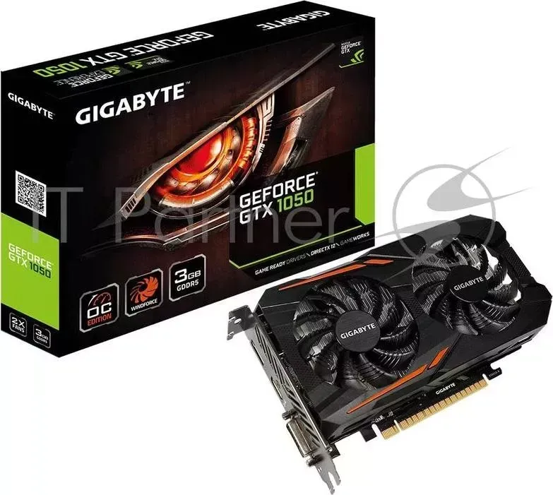 Видеокарта PCIE16 GTX1050 3GB GDDR5 GV-N1050OC-3GD GIGABYTE