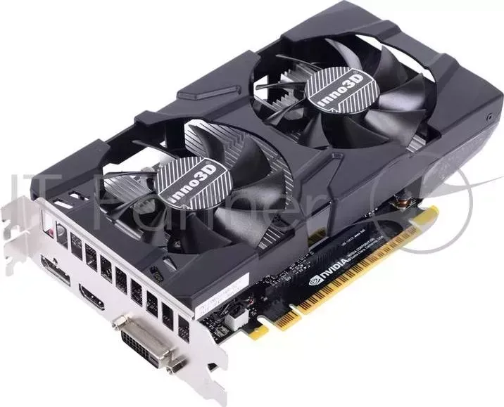 Видеокарта GTX 1050 Ti Twin X2, PCI-Ex16, 4GB, GDDR5, 128bit, DVI+HDMI+DP, (N105T-1DDV-M5CM), RTL {10} (479) Inno3D Ti