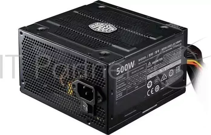 Блок питания 500 Ватт Power Supply Cooler Master Elite V3 , W, ATX, 120mm, 3xSATA, 1xPCI E 6 2 , APFC