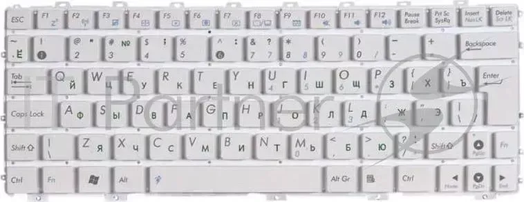Клавиатура [Asus Eee PC 1011PX, 1015PX] [04GOA291KRU00-2] White, No frame, RU Print, верт. enter ASUS [ PC No RU