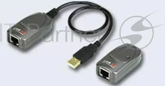 Кабель удлинитель USB 1.1 AM/AF Aten UCE260-AT-G 60 метр., 1xUTP Cat5e, USB A-тип, Male/Female, без шнуров, Б.П. 220> 5V ATEN 60 5V