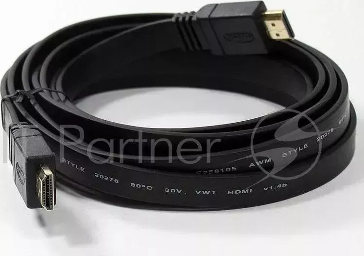 Кабель Telecom CG540D/THD6200E 3M HDMI 19M/M 1.4V W/Ethernet/3D плоский 6242755316539