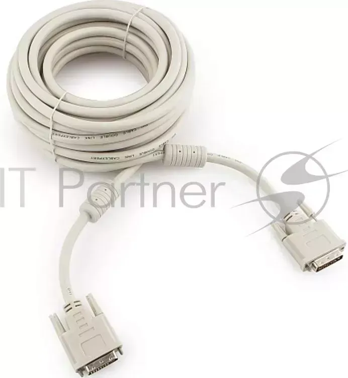 Кабель DVI-D dual link Gembird/ CABLEXPERT CC DVI2 10M, 25M/25M, 10м, экран, феррит.кольца, пакет