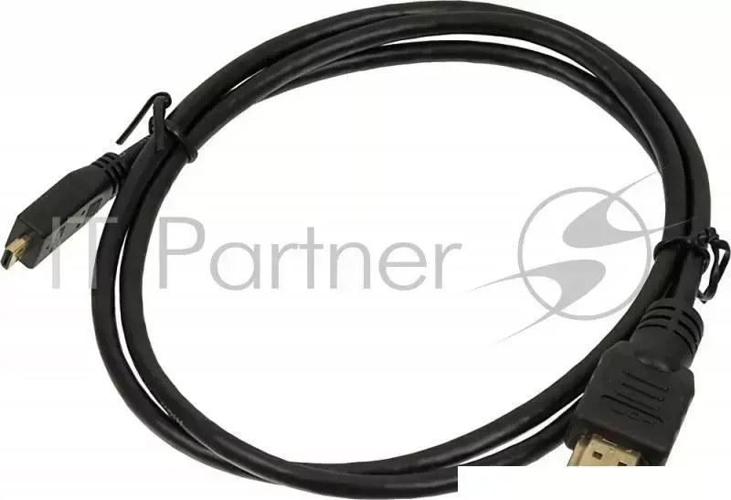Кабель HDMI Ver.1.4 Black jack HDMI19 (m)/HDMImicro (m) 1м Позолоченные контакты Behpex Type A /micro Type D