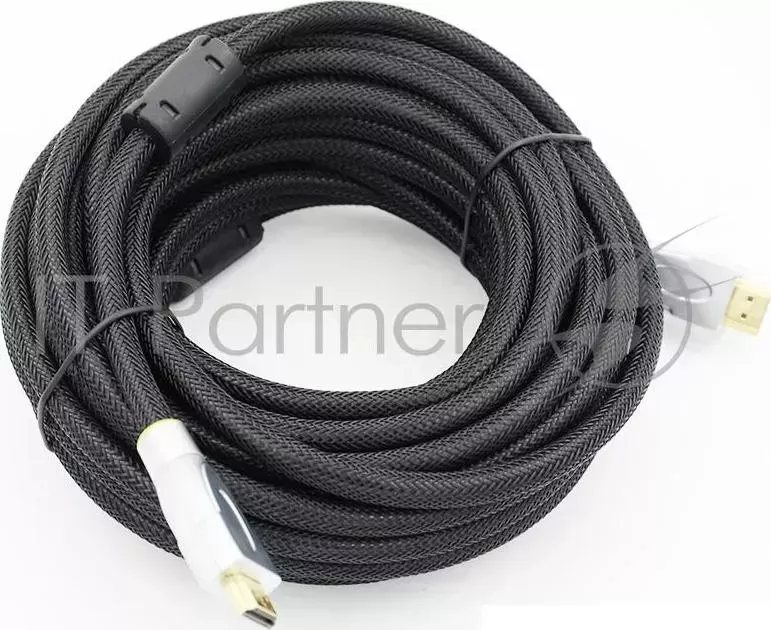 Кабель аудио-видео HDMI (m)/HDMI (m) 10м. феррит.кольца Позолоченные контакты черный Behpex -видео /