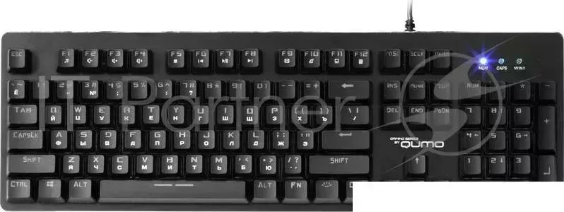 Клавиатура Qumo Grifon K20, металл, проводная, 104 клавиши, подсветка 3 цвета, плетеный кабель, фильтр, golden USB QUMO , 3