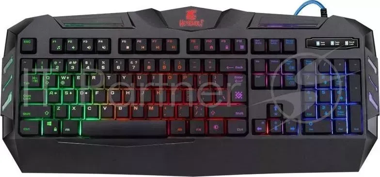Клавиатура DEFENDER Werewolf GK 120DL RU 45120 Проводная игровая , RGB подсветка,19 Anti Ghost