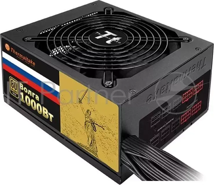 Блок питания Thermaltake ATX 1000W VOLGA 1000W 80 gold 24 8 4 4pin APFC 135mm fan 12xSATA Cab Manag RTL
