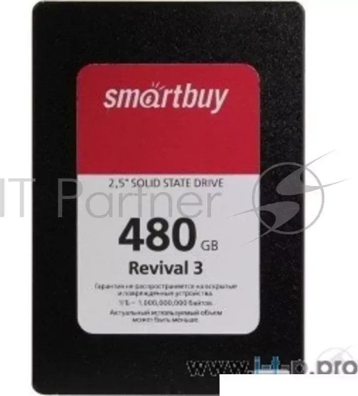 Твердотельный накопитель SSD 2.5" Smartbuy 480Gb Revival3 SB480GB RVVL3 25SAT3 SATA3, up to 550/380Mbs, 3D TLC, PS3111, 7mm