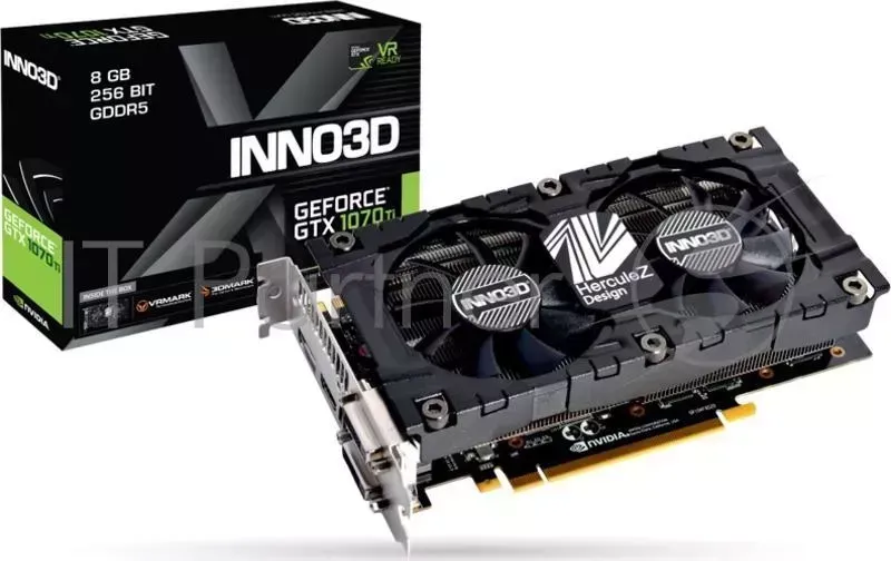 Видеокарта 8Gb <PCI-E> Inno3D GeForce GTX 1070 Ti Twin X2 V2 N107T 2SDN P5DS GTX1070Ti, GDDR5, 256bit, HDCP, 2*DVI D, HDMI, DP, Retail