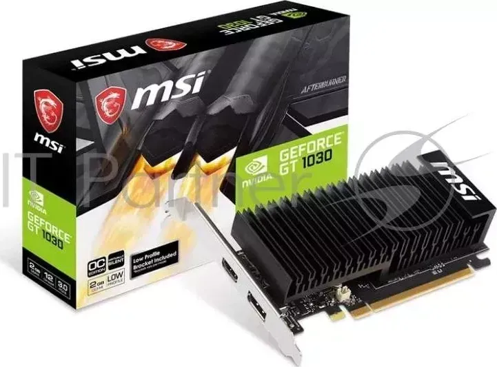 Видеокарта MSI PCI E GT 1030 2GHD4 LP OC nVidia GeForce GT 1030 2048Mb 64bit DDR4 1189/2100/HDMIx1/DPx1/HDCP Ret low profile